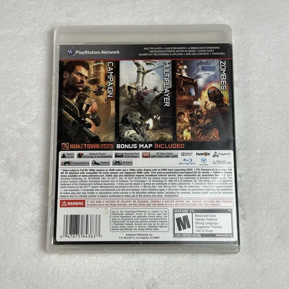 Call of Duty: Black Ops II (Sony PlayStation‎ 3, 2012)